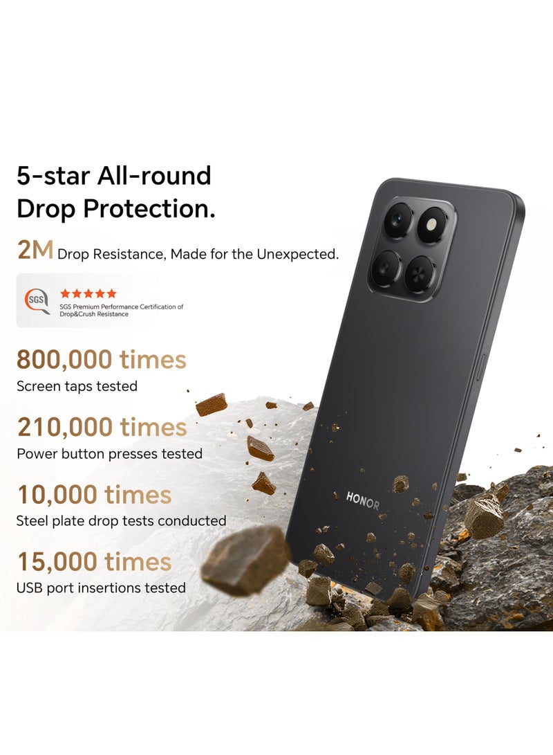 أونور تشويس X7d 4G (ذاكرة وصول عشوائي 8 جيجابايت، سعة تخزين 256 جيجابايت، لون Velvet Black)، شاشة TFT LCD مقاس 6.77 بوصة، بطارية بسعة 6500 مللي أمبير في الساعة، كاميرا بدقة 108 ميجابكسل. - Image 2
