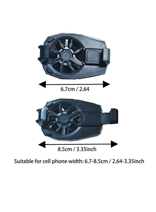 New X52 Rechargeable Battery Cooling Fan For Mobile Phone Three Speed Adjustable Black - Image 4