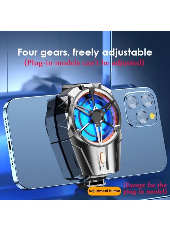 New X52 Rechargeable Battery Cooling Fan For Mobile Phone Three Speed Adjustable Black - Image 5
