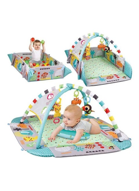 Children's rug, 5 different positions, 30 balls, toys, and 12 musical tones
