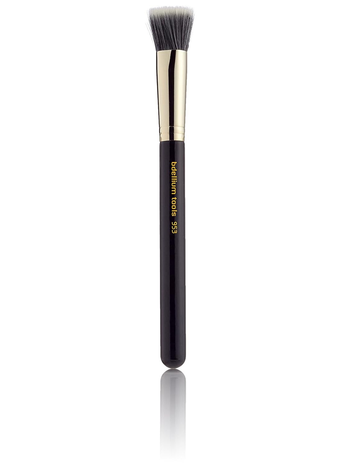 Bdellium Tools Bdellium Tools Professional Makeup Brush - Maestro Series 953 Duet Fiber Foundation - With Soft Synthetic Fibers, For Precise Application of Foundation (Black, 1pc) 