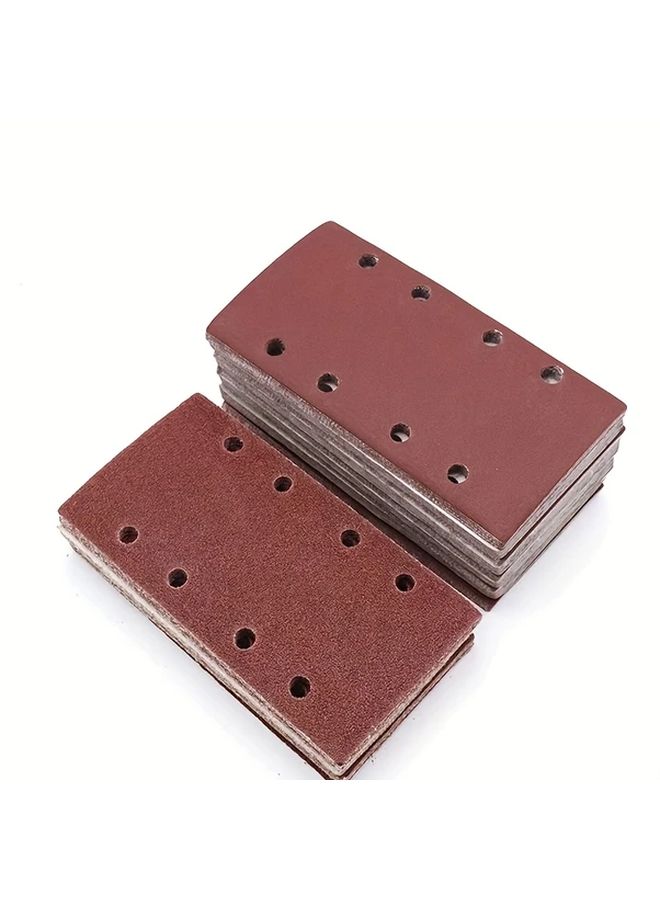 60pcs 93x185mm Square Sandpaper Grit Flocking Disc Abrasive Stone Glass Grinder For Wood Polish Tool - Image 1