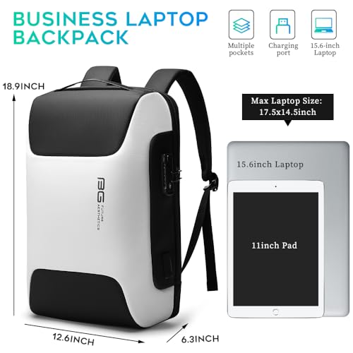 BANGE Business Laptop Backpack Fits 15.6 Inch Notebook, Anti Theft Work Backpack with USB Charging Port for Office Work Airplane Business Travel… - Image 5