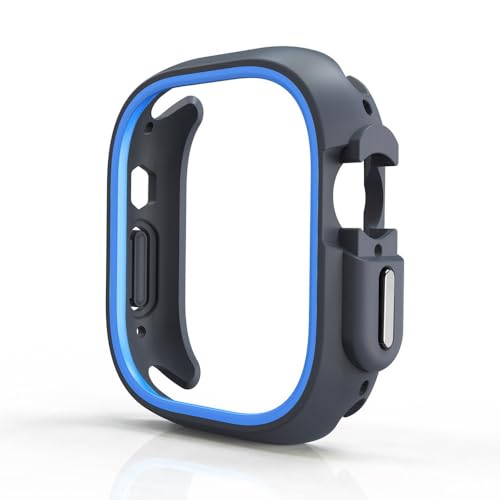 Printme Sports Protective Thin Soft TPU Shockproof Bumper Case for iWatch Apple Watch Series Ultra 2/Ultra Black 49mm, [No Screen Guard] (Blue) - Image 1