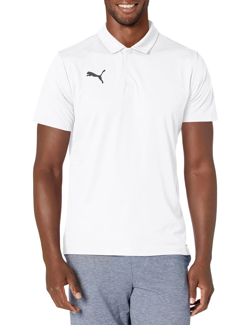 PUMA mens Teamliga Sideline Polo Shirt, White/Black, Large US - Image 3