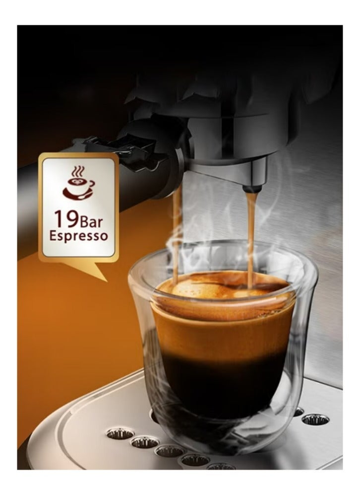 هيبرو آلة إسبريسو قابلة للبرمجة من HIBREW، طراز H10B، فولاذ مقاوم للصدأ مصقول، درجة حرارة وحجم كوب قابلان للتعديل، قضيب بخار لصنع رغوة الحليب - Image 5