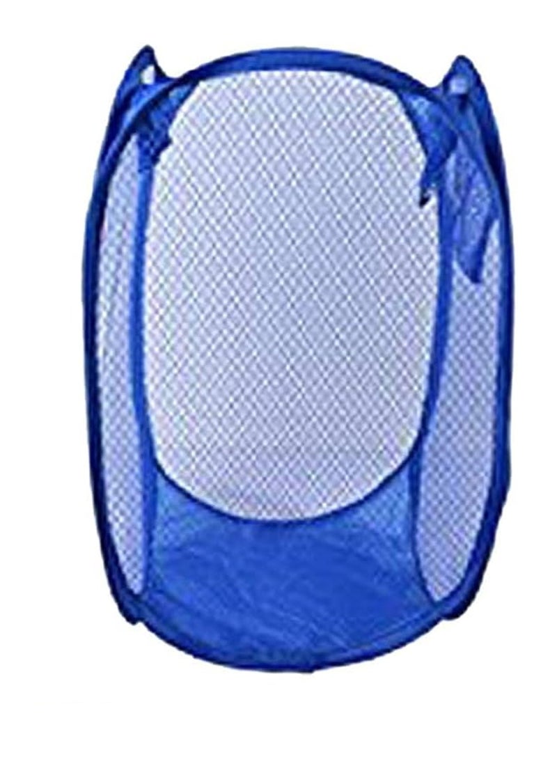 LOWHAT Foldable Pop-Up Mesh Laundry Hamper with Side Pocket Clothes Laundry Basket Storage Bag with Carry Handles for Dirty Cloth