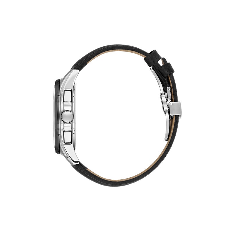 DANIEL KLEIN Exclusive Black Leather Watch for Men DK.1.14223-6 - Image 2