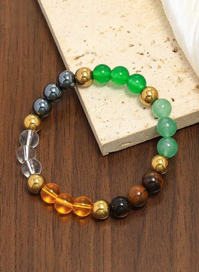 8mm Round Gemstone Bead Bracelet Imitating Natural Stone High-Grade Malachite Tiger Eye Stone Colorful Beaded Couple Bracelet Men And Women Bracelet - Image 4