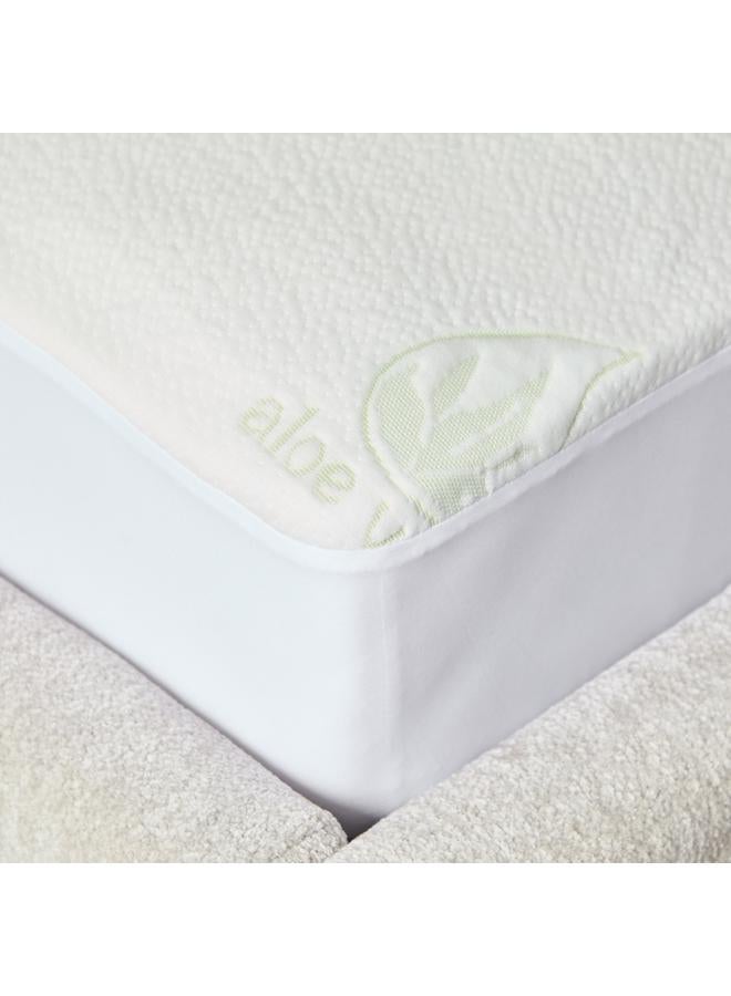 Home Box Aloe Vera Waterproof Queen Mattress Protector - 150x200+33 cm  - Image 5