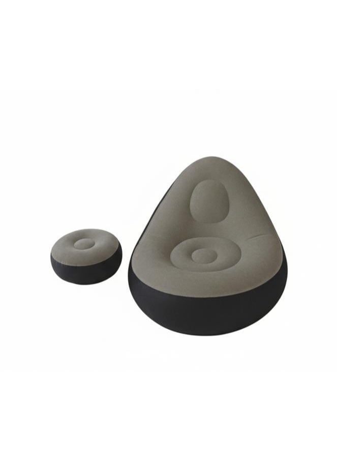 سبيس شوب أريكة قابلة للنفخ للاسترخاء التام مع مسند قدم ومضخة هواء منزلية - Image 1