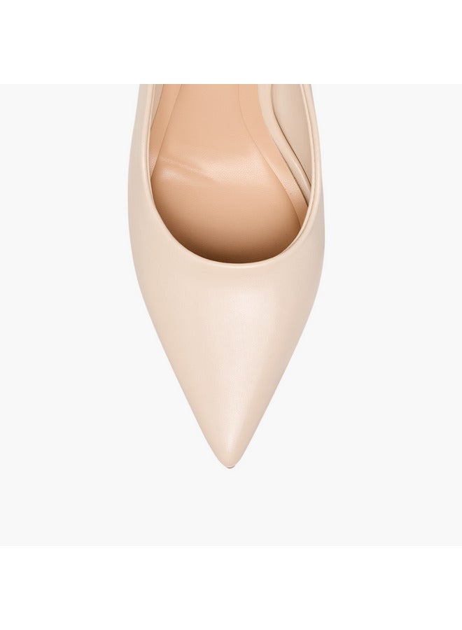 Flora Bella By Shoexpress Women Solid Slingback Shoes with Stiletto Heels  - Image 4