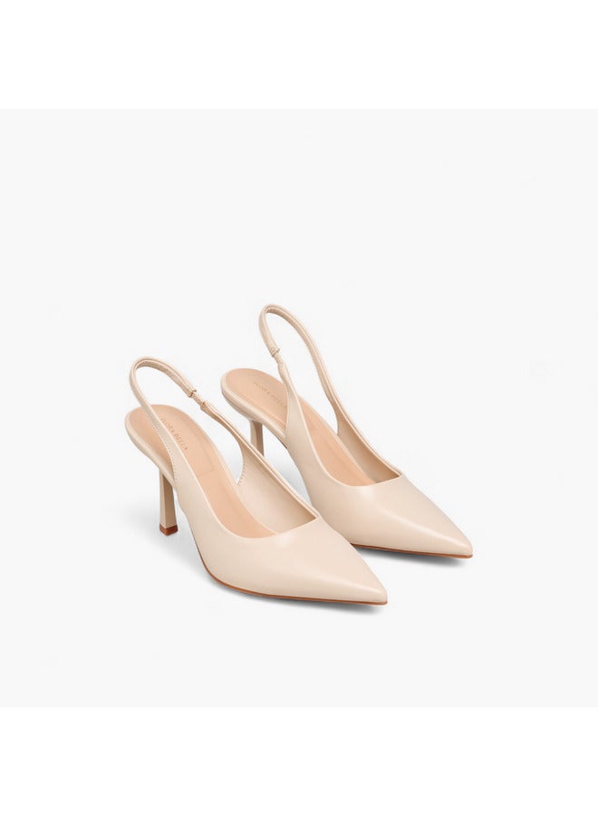 Flora Bella By Shoexpress Women Solid Slingback Shoes with Stiletto Heels  - Image 1