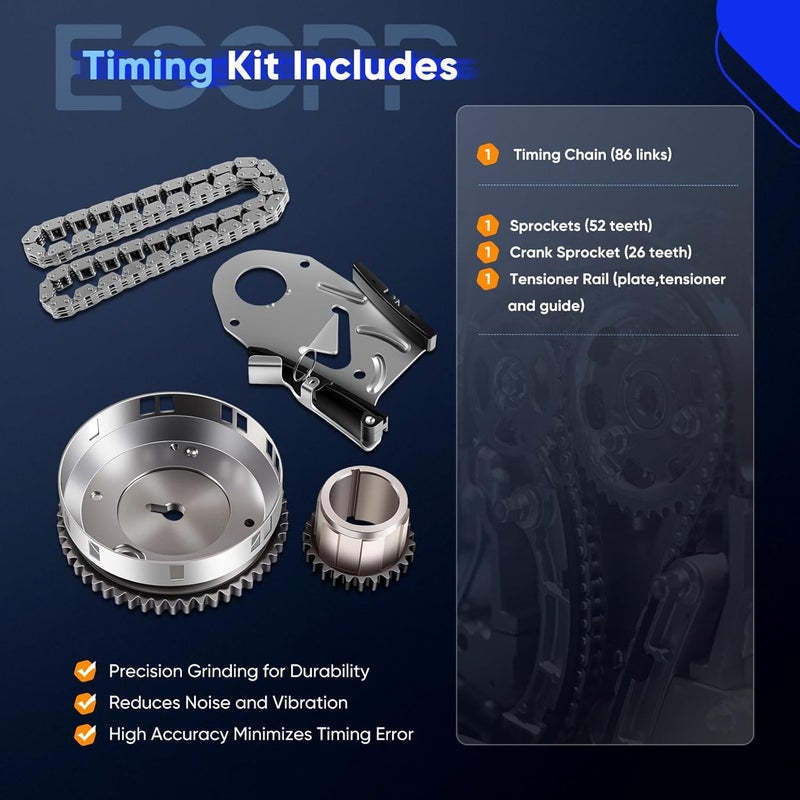 ECCPP مجموعة سلسلة التوقيت ECCPP لطرازات كرايسلر دودج جيب 5.7L 6.1L - Image 4