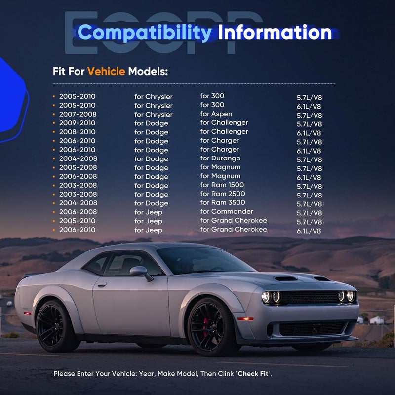 ECCPP مجموعة سلسلة التوقيت ECCPP لطرازات كرايسلر دودج جيب 5.7L 6.1L - Image 2