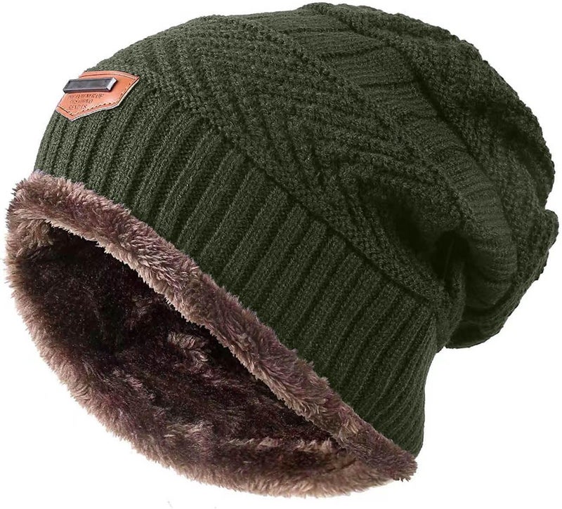 HINDAWI Winter Beanie Hat for Boys Girls (5-14 Years) Slouchy Beanie Windproof Warm Knit Kids Skull Cap - Image 1