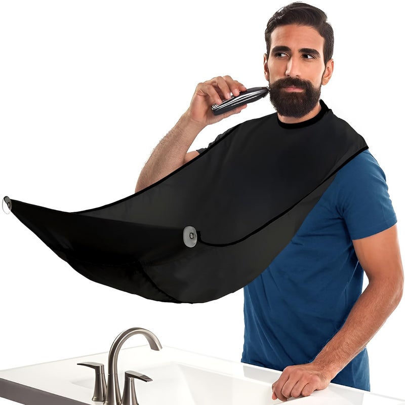 Beard King Beard Bib Apron - As Seen on Shark Tank â€“ Gifts for Him, Stocking Stuffers for Men, Mens Gift, Black - Image 1