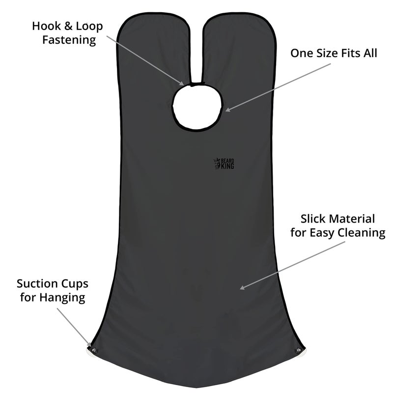Beard King Beard Bib Apron - As Seen on Shark Tank â€“ Gifts for Him, Stocking Stuffers for Men, Mens Gift, Black - Image 4