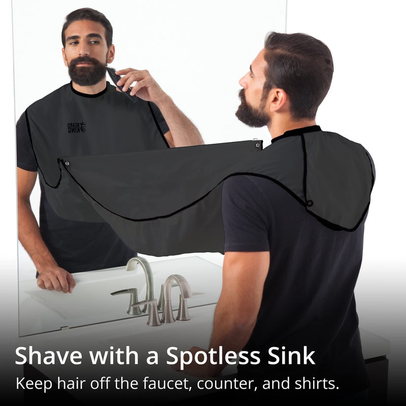 Beard King Beard Bib Apron - As Seen on Shark Tank â€“ Gifts for Him, Stocking Stuffers for Men, Mens Gift, Black - Image 5