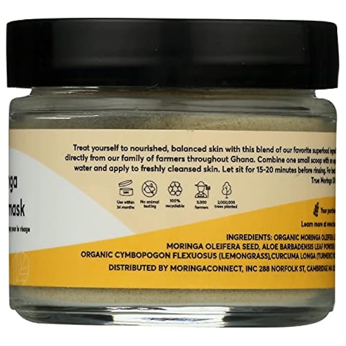 True Moringa Moringa Face Mask | Deep Pore Detox Clarifying and Purifying Facial Mask | Vegan Skincare - Image 4