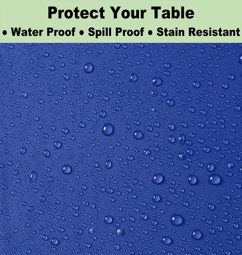 rebdng Plastic Royal Blue Tablecloths 3 Pack Disposable Table Covers 54"" x 108"" Dark Blue Table Cloths PEVA Party Tablecovers for Parties Picnic Birthday Wedding Banquet  Fits 6 to 8 Foot Rectangle Tables - Image 4