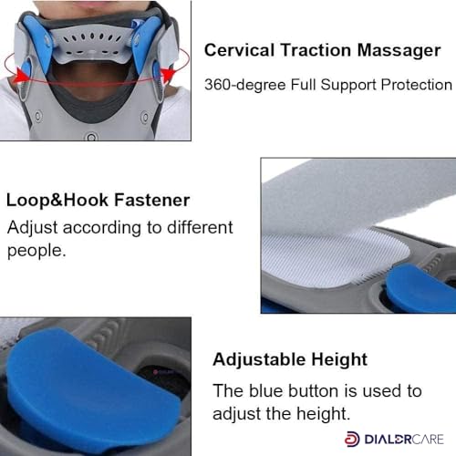 DIALDRCARE plastic Neck Correction Adjustable Cervical Collar for Neck & Shoulder Pain Relief (Grey) - Image 4
