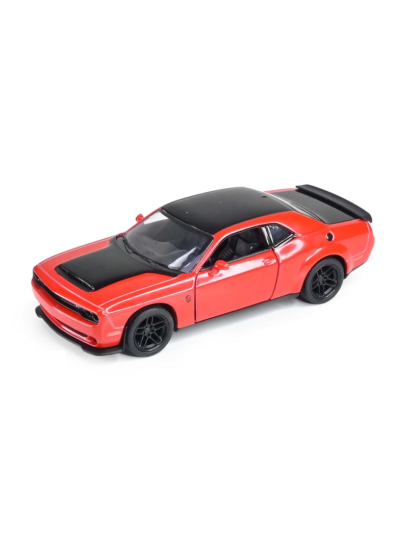 Kinsmart Pull Back Action 1:40 Scale 2023 Dodge Challenger SRT Demon 170 Doors Openable Collectible Toy Car  - Image 2
