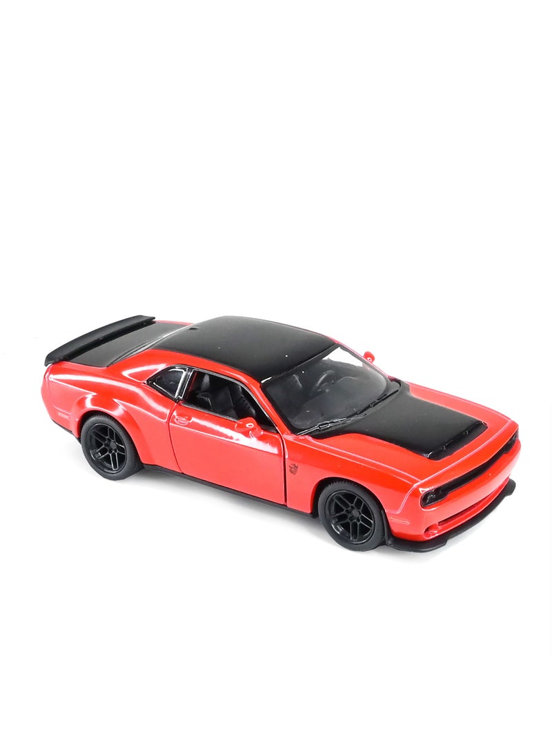 Kinsmart Pull Back Action 1:40 Scale 2023 Dodge Challenger SRT Demon 170 Doors Openable Collectible Toy Car  - Image 3