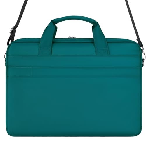 DOMISO 17.3 inch Laptop Messenger Bag Tote Bag for Women for Men,Business Travel Work Computer Bag Chromebook Case Briefcase,Compatible with 17 inch HP Dell Lenovo ASUS,Turquoise - Image 2