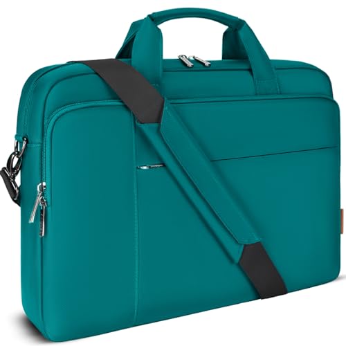 DOMISO 17.3 inch Laptop Messenger Bag Tote Bag for Women for Men,Business Travel Work Computer Bag Chromebook Case Briefcase,Compatible with 17 inch HP Dell Lenovo ASUS,Turquoise - Image 1