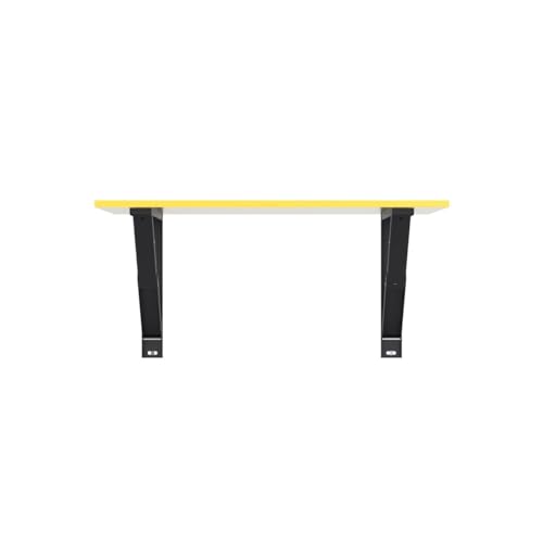 QARA Solid Wood Wall Mounted Folding Round Corner Study Table| Wall Mount Table | Foldable Laptop Desk for Home and Office Computer… (16 x 24 Wall Table (Yellow)) - Image 4