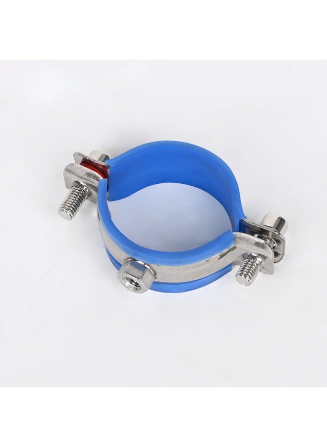 304 Stainless Steel Pipe Bracket Single Welding Nut Internal Thread Pipe Clamp Pipe Buckle Hoop Fixed Downcomer Support Frame-Specification Model:304 Single Nut 48-51  - Image 4
