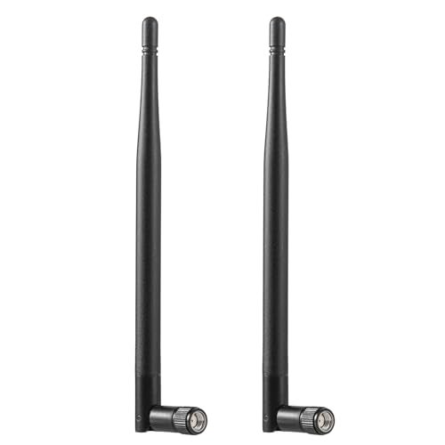 eifagur Dual Band 2.4GHz 5GHz 9dBi WiFi Antenna with PR-SMA Male Connector for Reolink Security Cameras, DVRs, Routers, Black (Pack of 2), Eifagur - Image 1