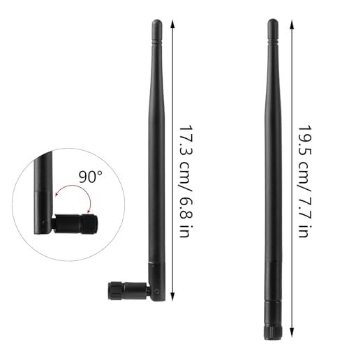 eifagur Dual Band 2.4GHz 5GHz 9dBi WiFi Antenna with PR-SMA Male Connector for Reolink Security Cameras, DVRs, Routers, Black (Pack of 2), Eifagur - Image 2