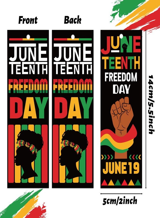 Haooryx Juneteenth Bookmarks - 120Pcs 1865 Juneteenth Bookmarks with Ribbon Celebration June 19 Freedom Day Book Marks for Africa Americans Independence Day Classroom Inspirational Handouts Supplies - Image 3