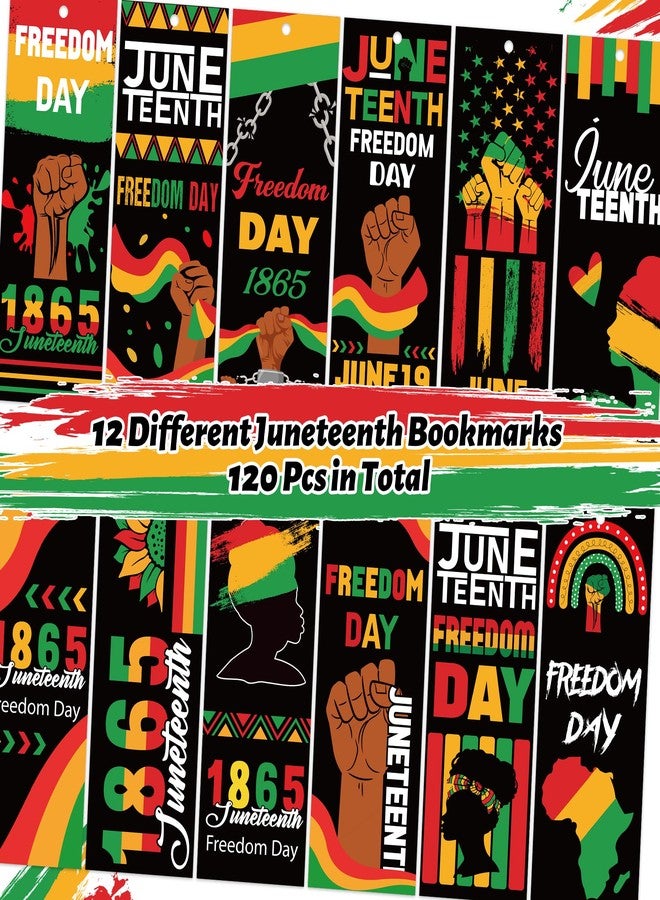 Haooryx Juneteenth Bookmarks - 120Pcs 1865 Juneteenth Bookmarks with Ribbon Celebration June 19 Freedom Day Book Marks for Africa Americans Independence Day Classroom Inspirational Handouts Supplies - Image 2