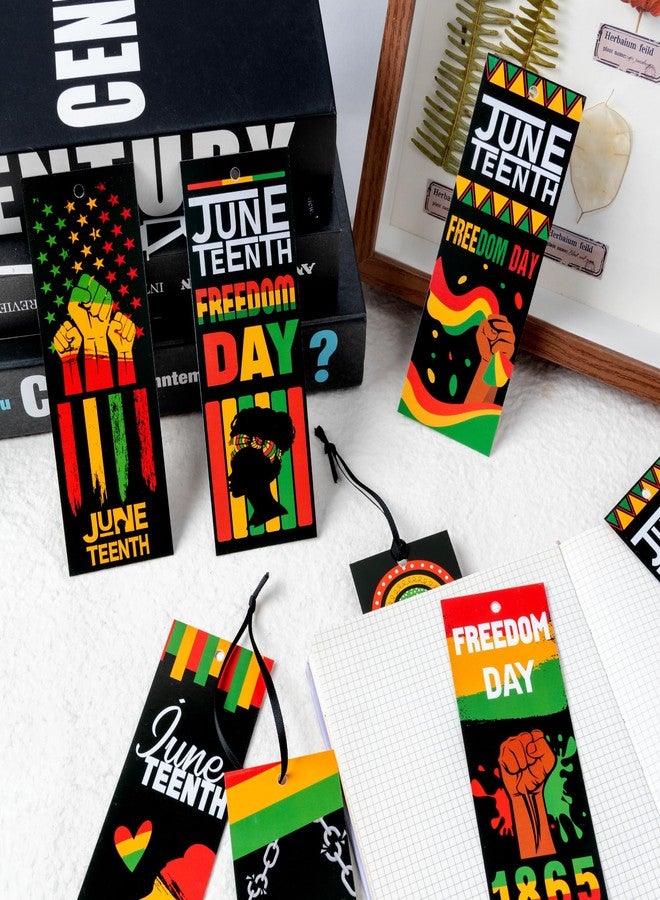 Haooryx Juneteenth Bookmarks - 120Pcs 1865 Juneteenth Bookmarks with Ribbon Celebration June 19 Freedom Day Book Marks for Africa Americans Independence Day Classroom Inspirational Handouts Supplies - Image 5