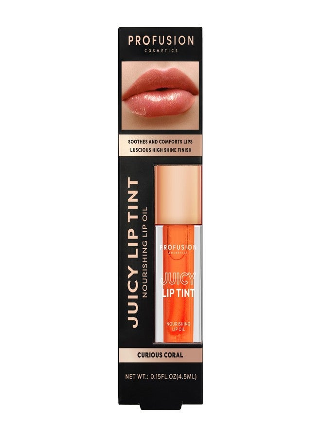 PROFUSION COSMETICS Juicy Lip Tint Nourishing Lip Oil - Curious Coral | FreeSize - Image 1