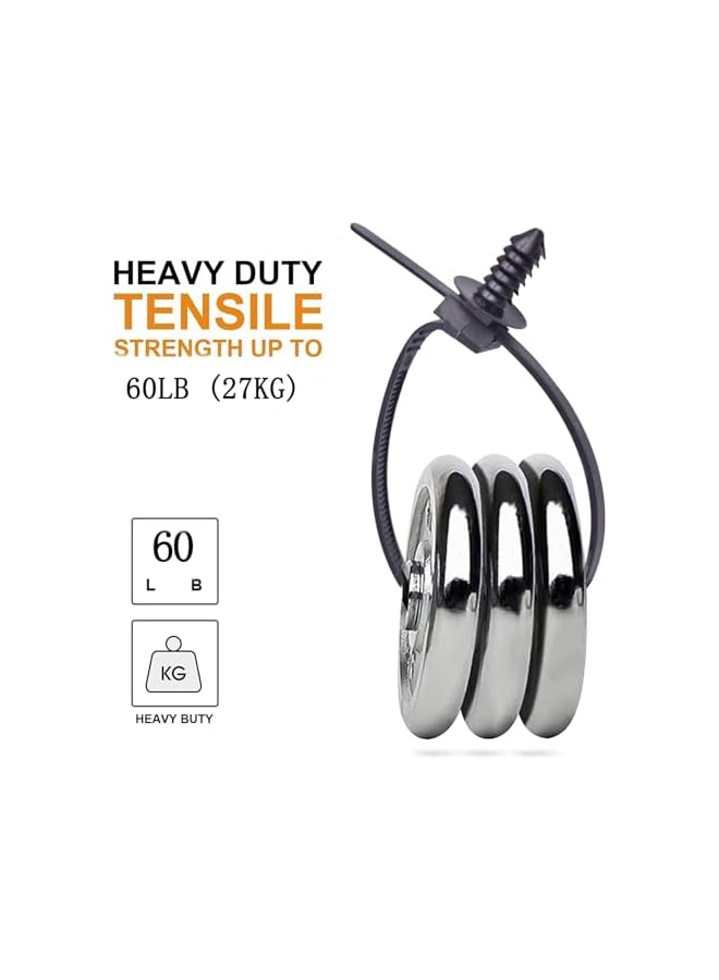 S-TOP 200Pcs Universal Nylon Push Mount Cable Zip Tie, Self Locking Strap, Heavy Duty UV Resistant, 5 Most Popular Sizes, Wire Harness ties for Indoor Wiring, Construction&Car - Image 2