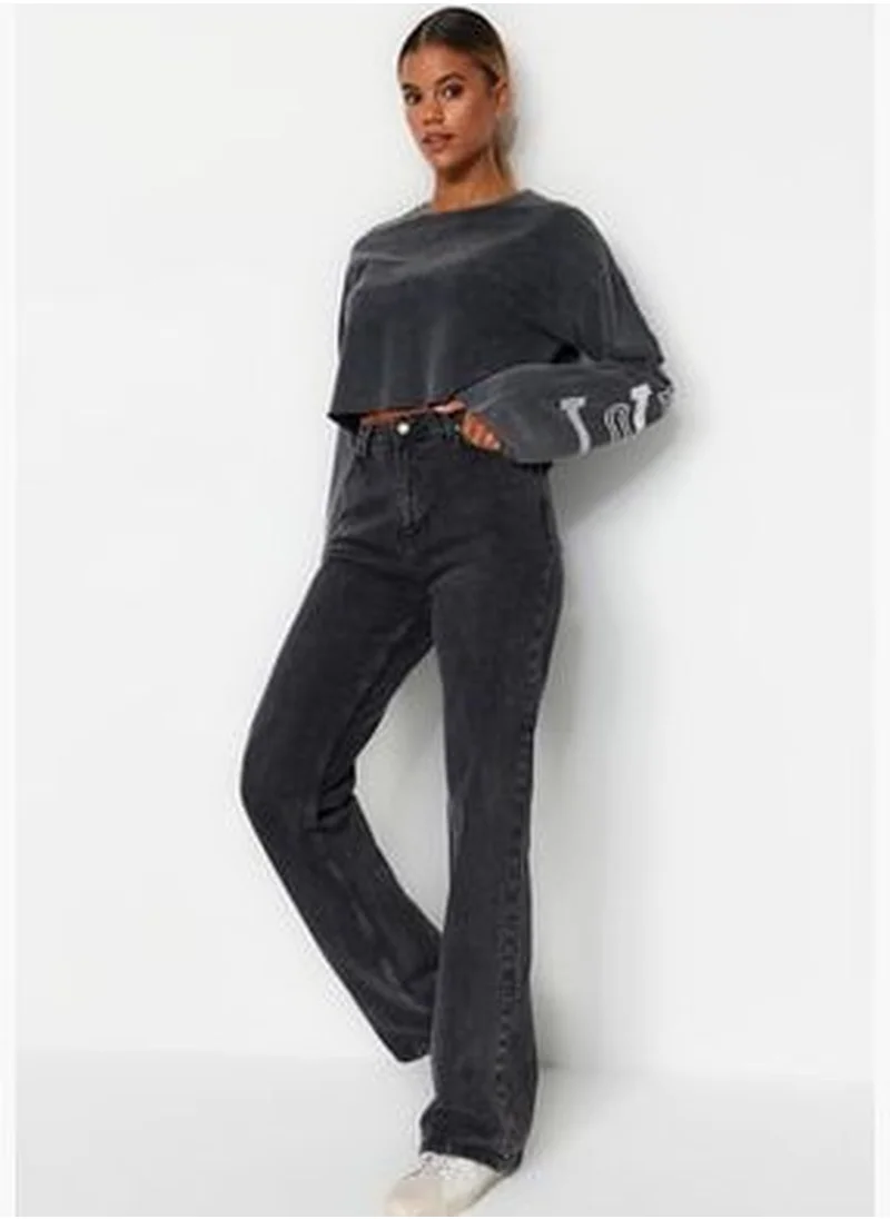 trendyol Black High Waist Comfort Wide Leg Jeans TWOAW24JE00069