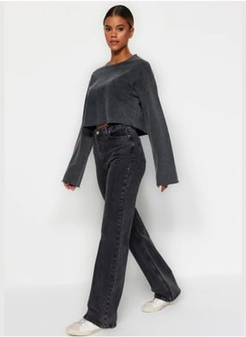 trendyol Black High Waist Comfort Wide Leg Jeans TWOAW24JE00069