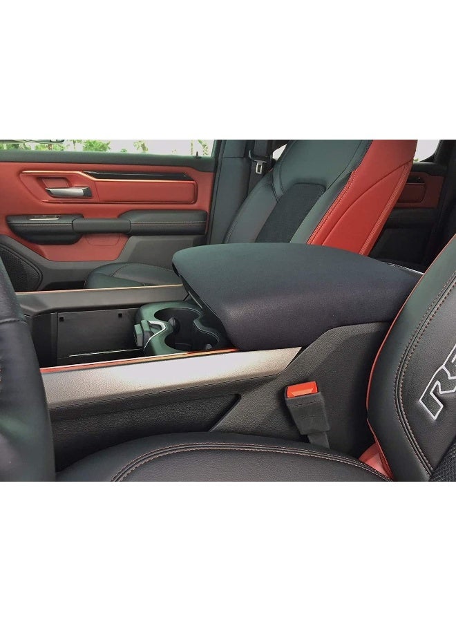 it's us Black Center Console Lid Middle Armrest Cover Protector Fit for 2019 2020 Ram 1500 2500 3500 Big Horn Limited Laramie Rebel TRX Lone Star Sport - Image 3