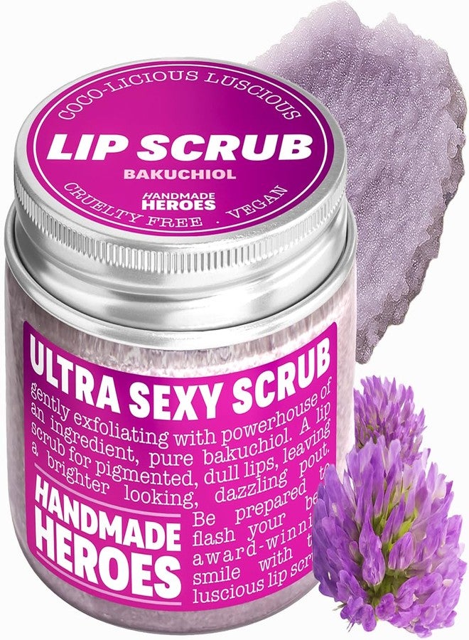 Handmade Heroes Bakuchiol Lip Scrub 1 fl oz Deep Conditioning Lip Plumper Helps Reduce Fine Lines and Wrinkles Appearance 100% Cruelty Free Vegan Lip Care for Luscious Lips - Image 1