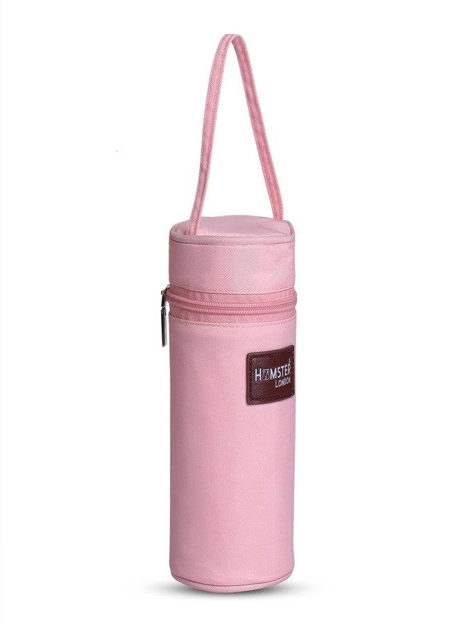 HAMSTER London Alba Bottle Covers, Soft Baby Feeding Bottle Cover with Easy to Hold Strap for 120ml to 150ml Bottles (Pink) - Image 1