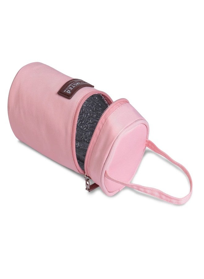 HAMSTER London Alba Bottle Covers, Soft Baby Feeding Bottle Cover with Easy to Hold Strap for 120ml to 150ml Bottles (Pink) - Image 2