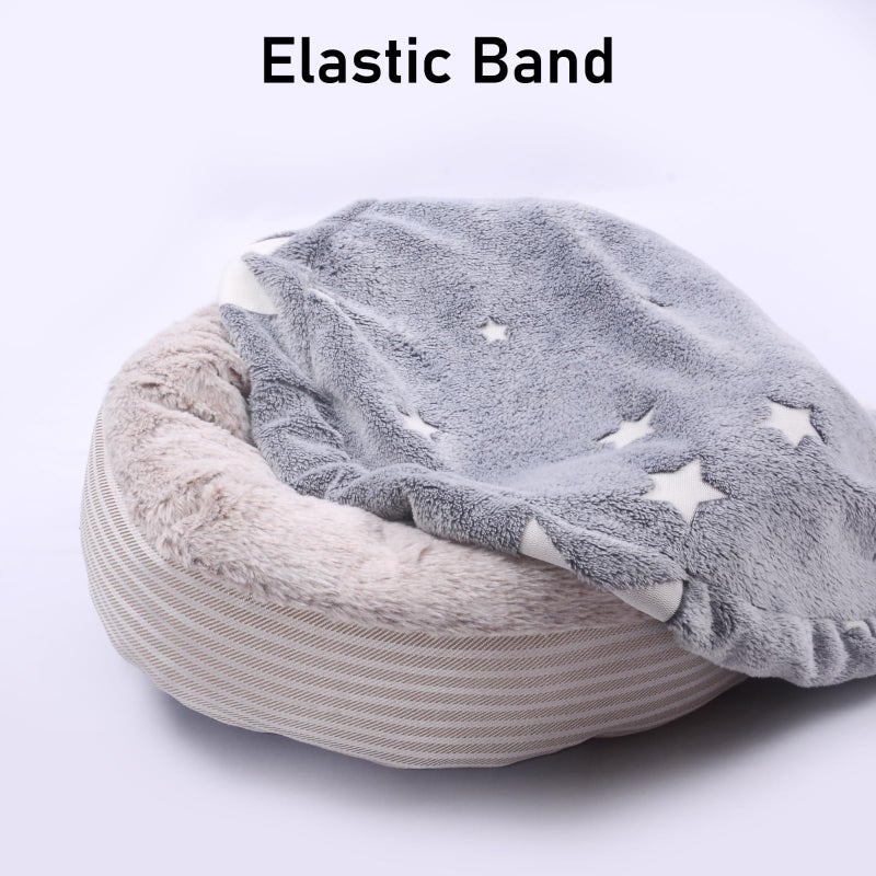 Hoopttay Glow in The Dark Dog Bed Cover - Replacement Washable Protector with Gray Star Pattern & Elastic Edges for Small & Medium Beds, 20" x 9.8" - Image 5