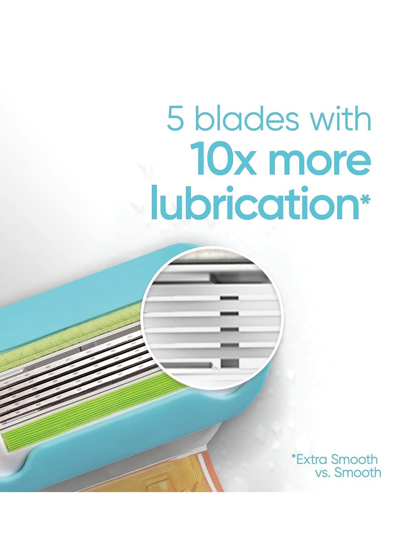 Gillette ماكينة حلاقة جيليت فينوس إكسترا سموث أون ذا جو للنساء، مقبض + 1 شفرة بديلة + 1 حقيبة سفر، إضافة رائعة لمستلزمات السفر الخاصة بك - Image 4