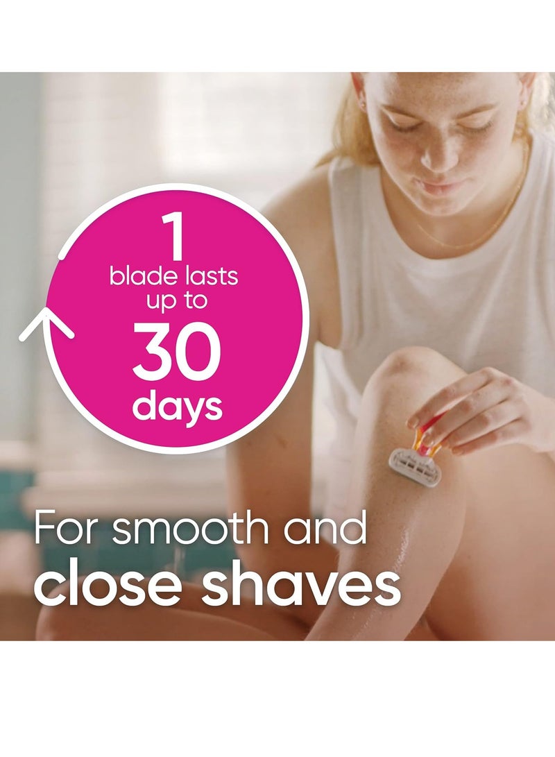 Gillette ماكينة حلاقة جيليت فينوس إكسترا سموث أون ذا جو للنساء، مقبض + 1 شفرة بديلة + 1 حقيبة سفر، إضافة رائعة لمستلزمات السفر الخاصة بك - Image 3