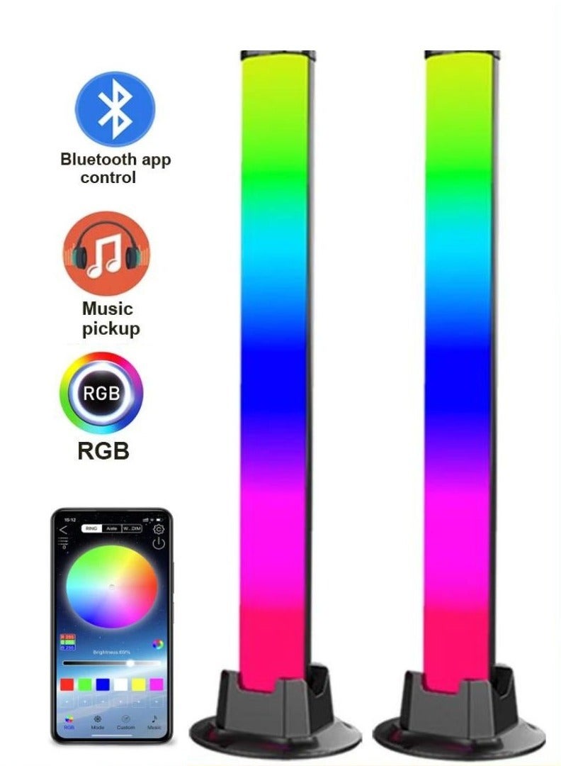 أضواء سطح المكتب الخفيفة LED الذكية مع تطبيق Bluetooth Sync والموسيقى والتحكم عن بعد ، وأضواء التدفق الذكية RGB مع أوضاع المشهد المختلفة وأنماط الموسيقى لأضواء الألعاب ، والإضاءة الخلفية للتلفاز ، وال - Image 1