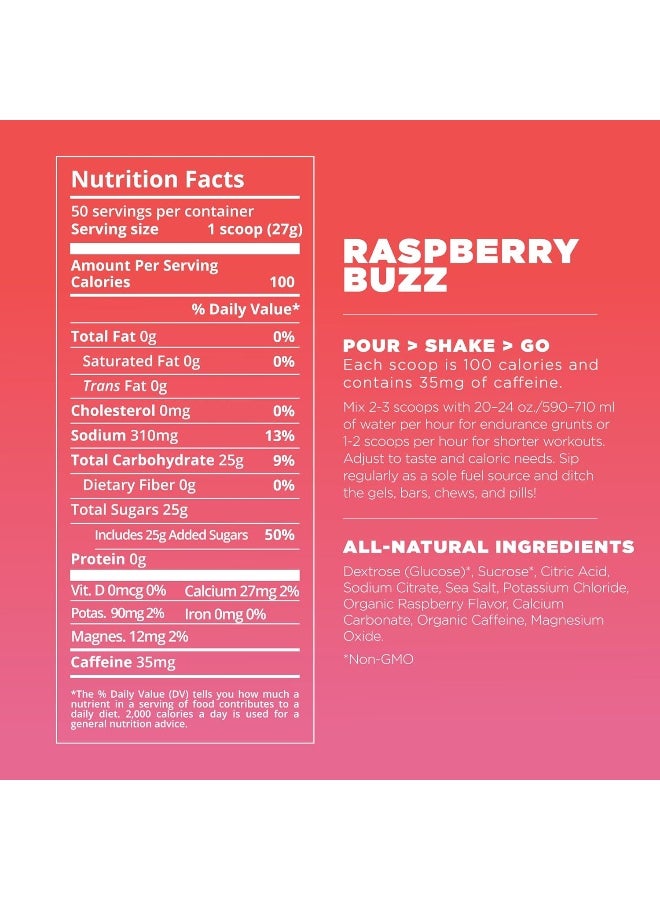 Tailwind Nutrition Endurance Fuel, Electrolyte & Hydration Sports Drink Mix Powder With Caffeine, Gluten-Free, Vegan, Raspberry Buzz, 50 Servings (Caffeinated) - Image 5